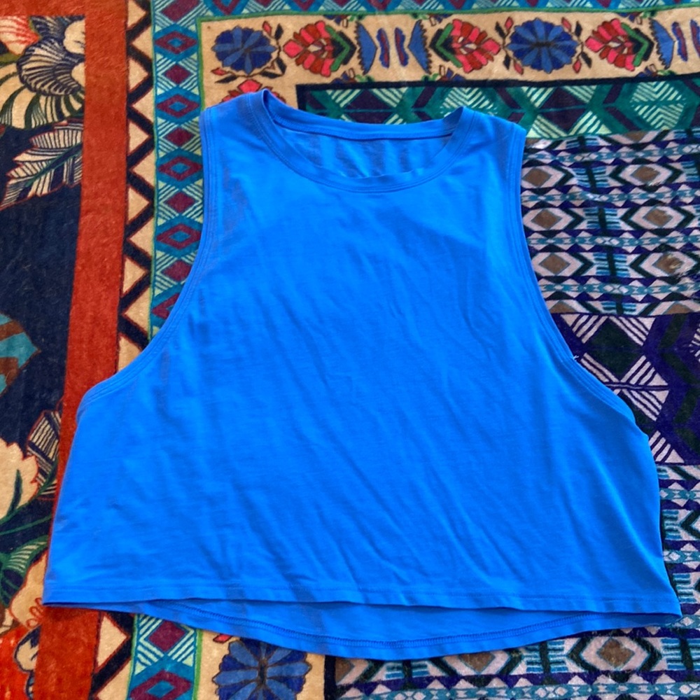 Lululemon Cut Back Crop Tank Wild Bluebell 4